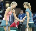 Sharapova and Safarova - tennis photo