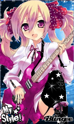  guitare animé girl