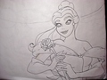 Belle (not colored yet!) - disney-princess fan art