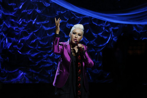 Christina Aguilera at the NBCUniversal's Hurricane Sandy: Relief Benefit