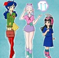 DB School Girls (Launch, Bulma and Chichi) - dragon-ball-females fan art