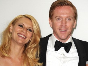  Damian Lewis & Claire Danes after receiving Awards for their roles in Homeland