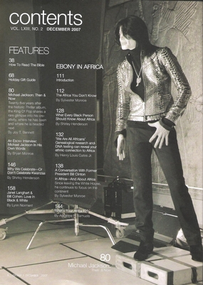  December 2007 Issue Of "EBONY" Magazine