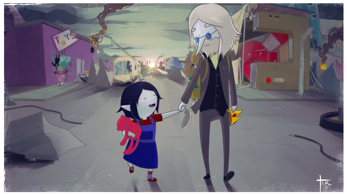 Ice King and Marceline walking together - Ice King and ...