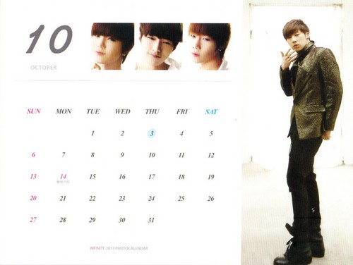  Infinite 2013 japón Calendar