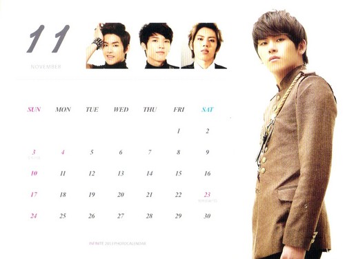  Infinite 2013 日本 Calendar