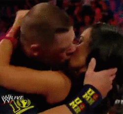 AJ AND CENA KISSING