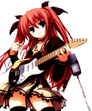  anime girl guitar, gitaa