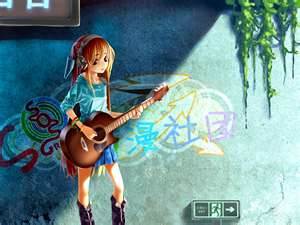  animé guitare girl