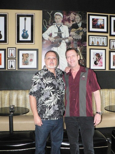  Bill (proprietor of Maggie Mae's) and Hugh Laurie May 2010