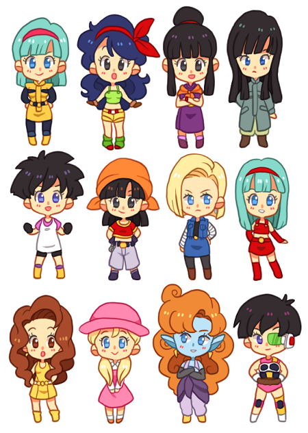 Chibi Dragon Ball Z / GT Ladies - các nhân vật nữ trong 7 Viên Ngọc Rồng  người hâm mộ Art (32819930) - fanpop