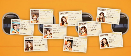  Girls' Generation passports for "Girls' & Peace"