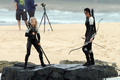 Jennifer Lawrence filming the arena scenes from Catching Fire in Hawaii - jennifer-lawrence photo