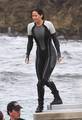Jennifer Lawrence filming the arena scenes from Catching Fire in Hawaii - jennifer-lawrence photo