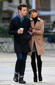 Lea and Chris shooting in NY - glee photo