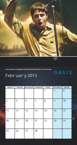  Oasis Exclusive Unofficial 2013 Calendar