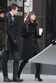 On Set Of Glee in New York with Chris Colfer & Dean Geyer - November 18, 2012 - lea-michele photo