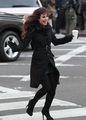 On Set Of Glee in New York with Chris Colfer & Dean Geyer - November 18, 2012 - lea-michele photo