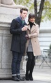 On Set Of Glee in New York with Chris Colfer - November 18, 2012 - lea-michele photo