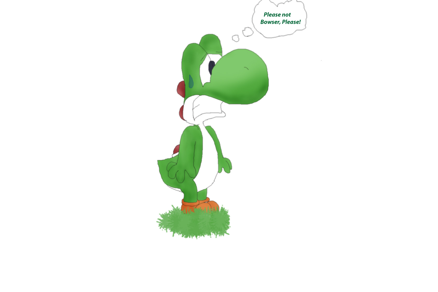Fan Art of Please don't be him! for fans of Yoshi. 