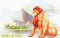 Simba and Nala - the-lion-king wallpaper
