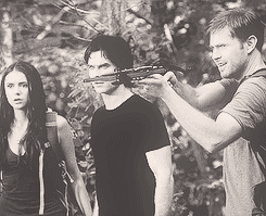 Alaric, Elena & Damon 