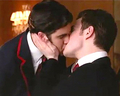 Kurt and Blaine kiss - glee photo