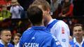 Stepanek and Berdych kiss - tennis photo