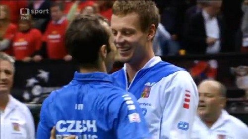  Stepanek and Berdych Kiss