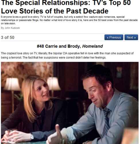 The Special Relationships: TV’s Top 50 Love Stories of the Past Decade