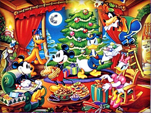  Walt Disney fonds d’écran - The Disney Gang @ Christmas