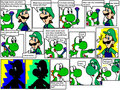 Yoshi and Luigi - super-mario-bros fan art
