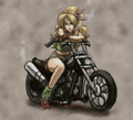 Bad Launch On Motorbike - dragon-ball-females fan art