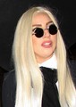 Gaga in NYC wearing the fiber-optic wig - lady-gaga photo