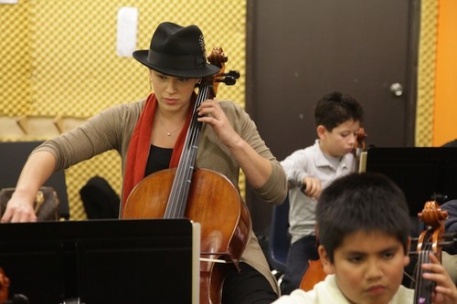  Playing Cello with YOLA at HOLA Students - December 6, 2012