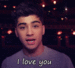 zayn saying i love you - one-direction icon