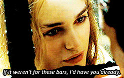  "If it weren't for these bars, I'd have あなた already"