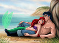 Ariel Fan Art ft Shirtless Eric  - disney-princess fan art