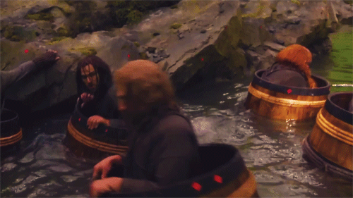  Filming the barrel sequence in The Hobbit
