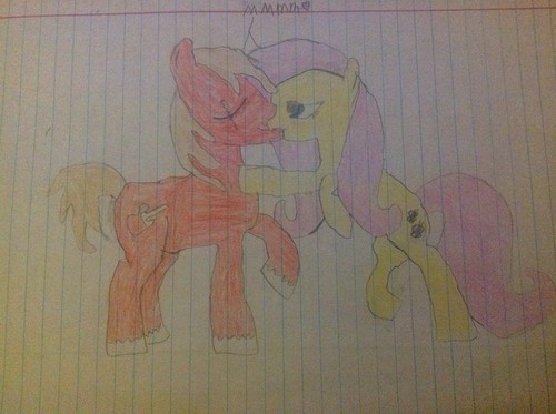  Happy image of Rift and Fluttershy