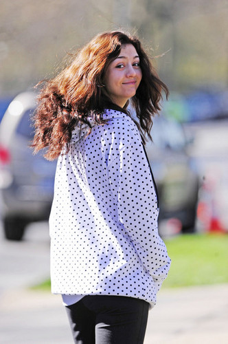 Katie Findlay on set of 'The Carrie Diaries' October 16 2012
