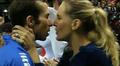 Nicole Radek Davis Cup kiss - tennis photo