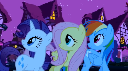  arcobaleno Dash, Fluttershy, and Rarity