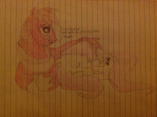 Rift and Fluttershy resting