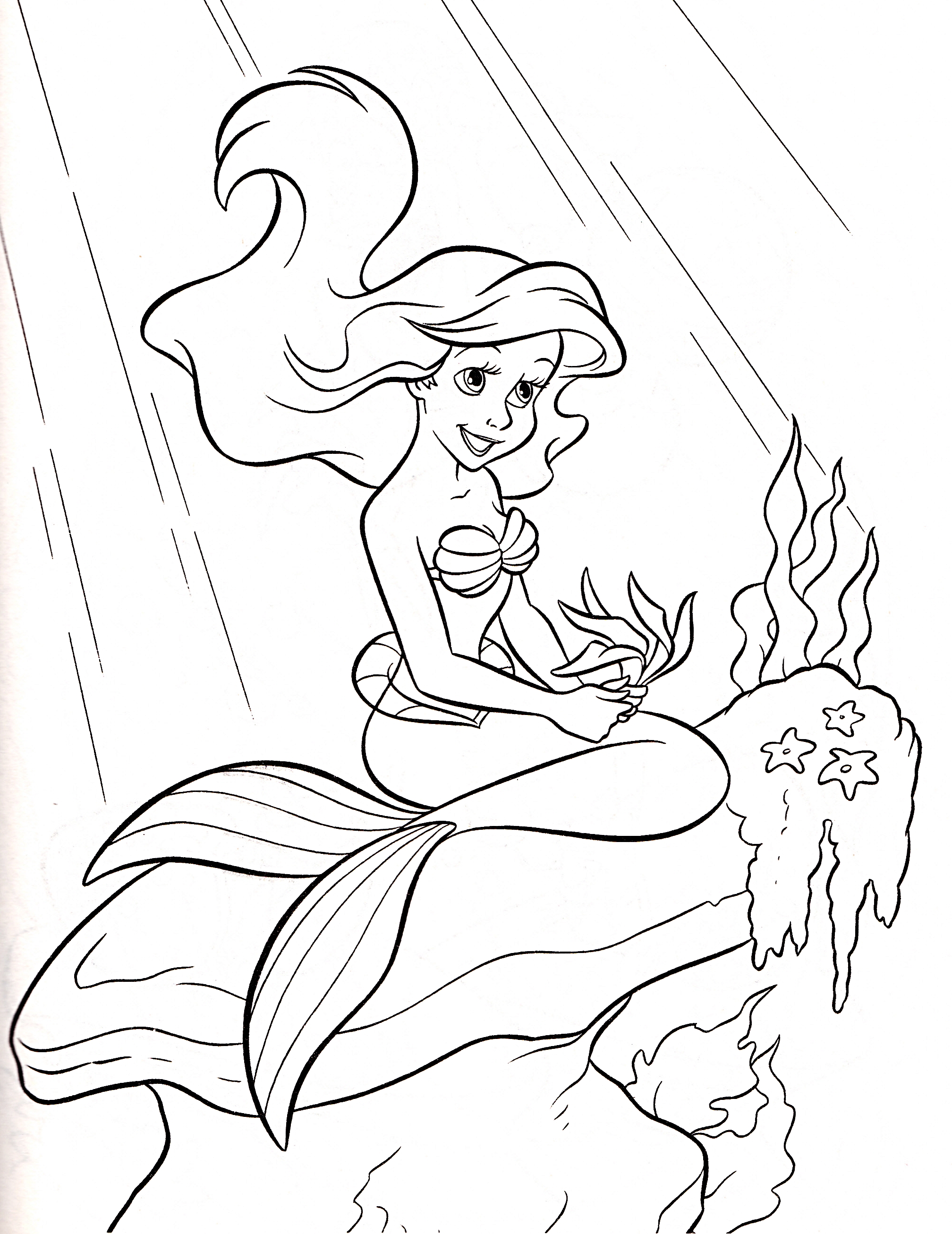 Walt Disney Coloring Pages   Princess Ariel   Walt Disney Characters ...