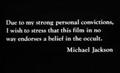 1983 "Thriller" Disclaimer From Michael Jackson - michael-jackson photo