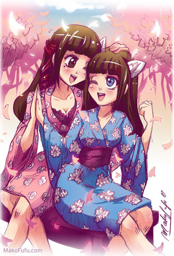  animé kimono girl