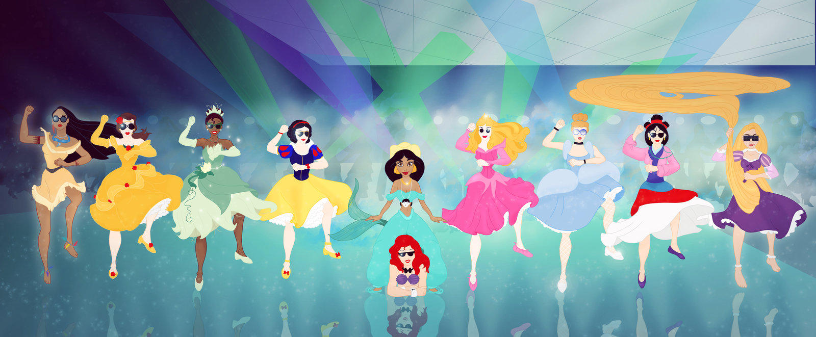 Disney Princess Gangnam Style - Childhood Animated Movie Heroines Fan Art  (33233840) - Fanpop