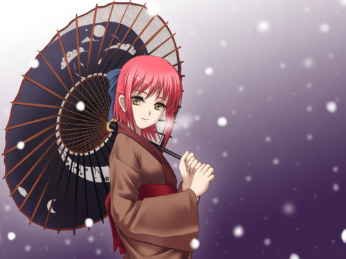  kimono animé Girl