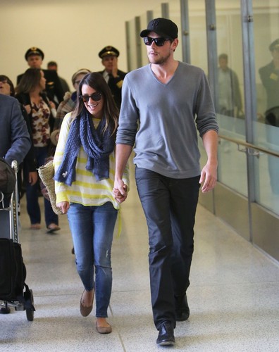  Lea & Cory Arrive At LAX - January 5, 2013